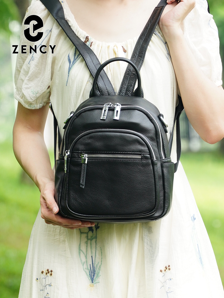 Zency mochila pequena de couro - Fashion Backpack Women avaliação e preço