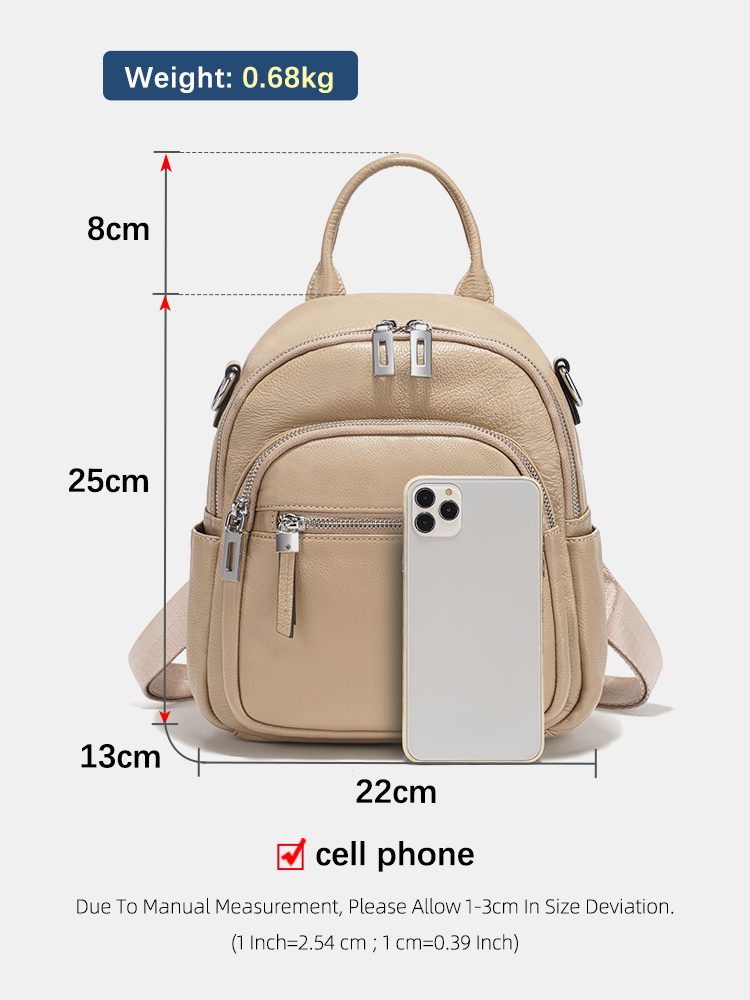 Zency mochila pequena de couro - Fashion Backpack Women avaliação e preço