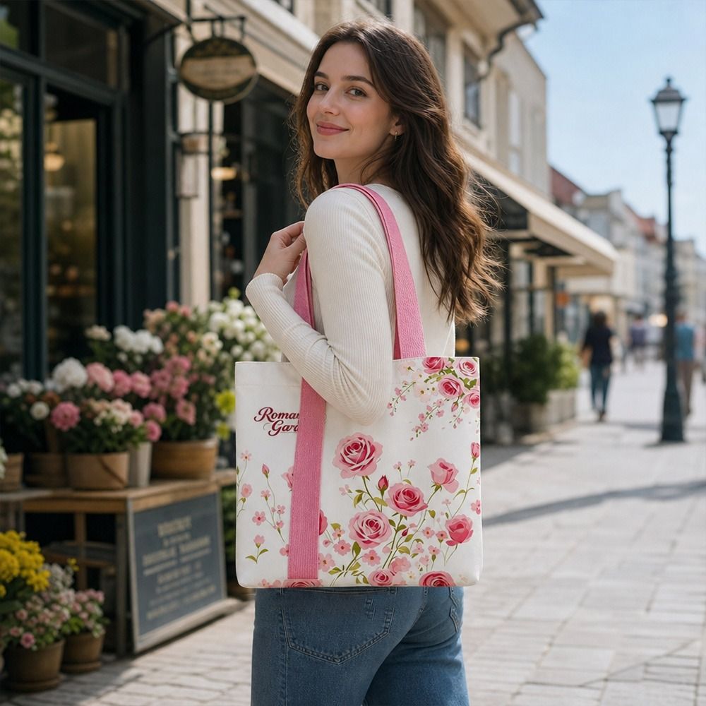 Bolsa de Lona Floral Portátil, - Canvas Backpack Casual avaliação e preço