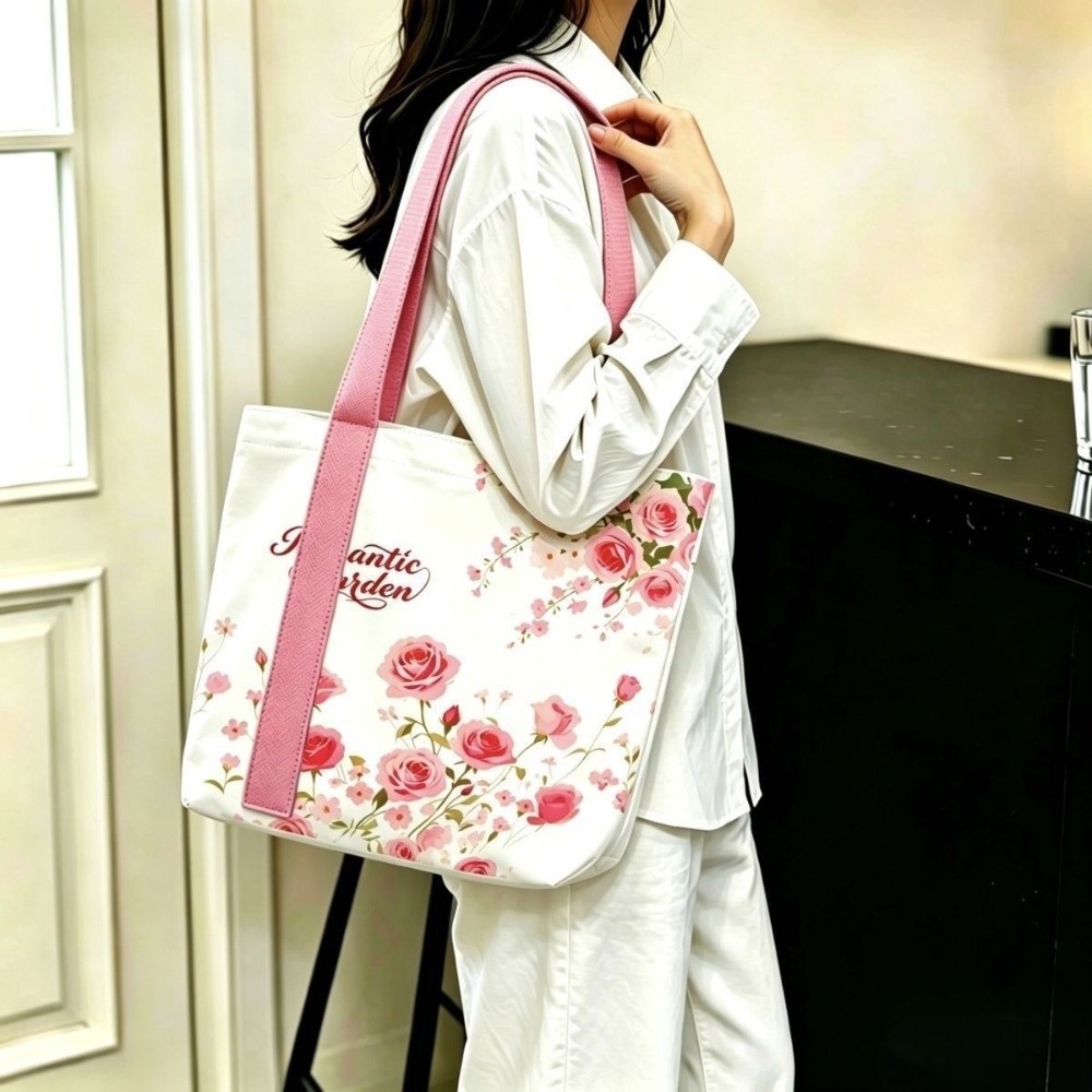 Bolsa de Lona Floral Portátil, - Canvas Backpack Casual avaliação e preço