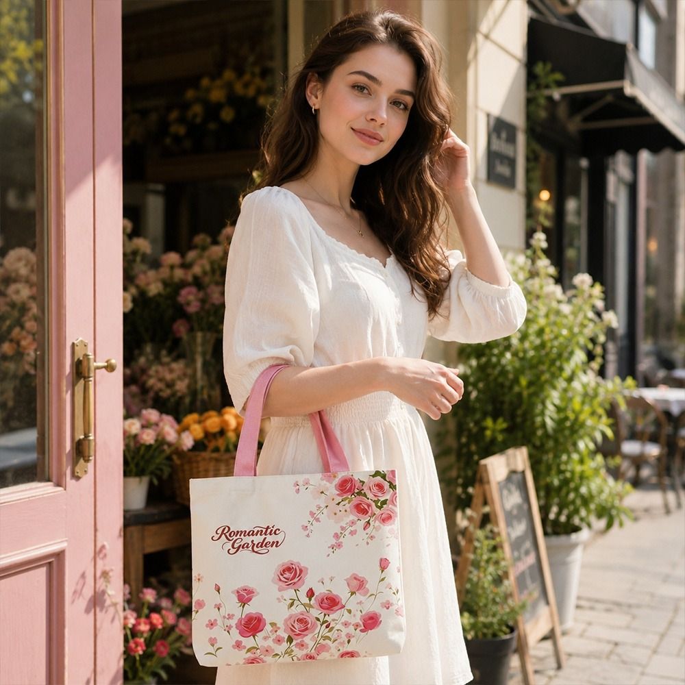 Bolsa de Lona Floral Portátil, - Canvas Backpack Casual avaliação e preço